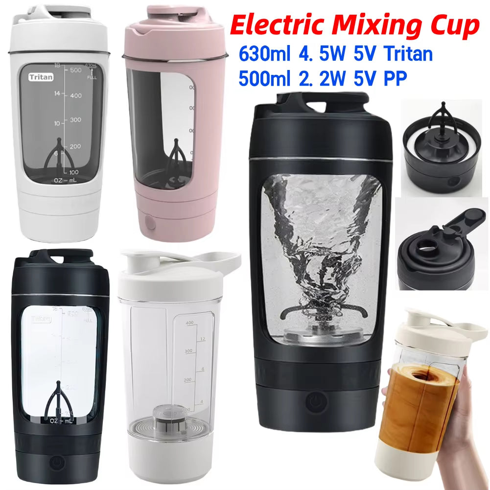 Portable Electric Protein Powder Mixing Cup – Rechargeable Automatic Shaker Bottle