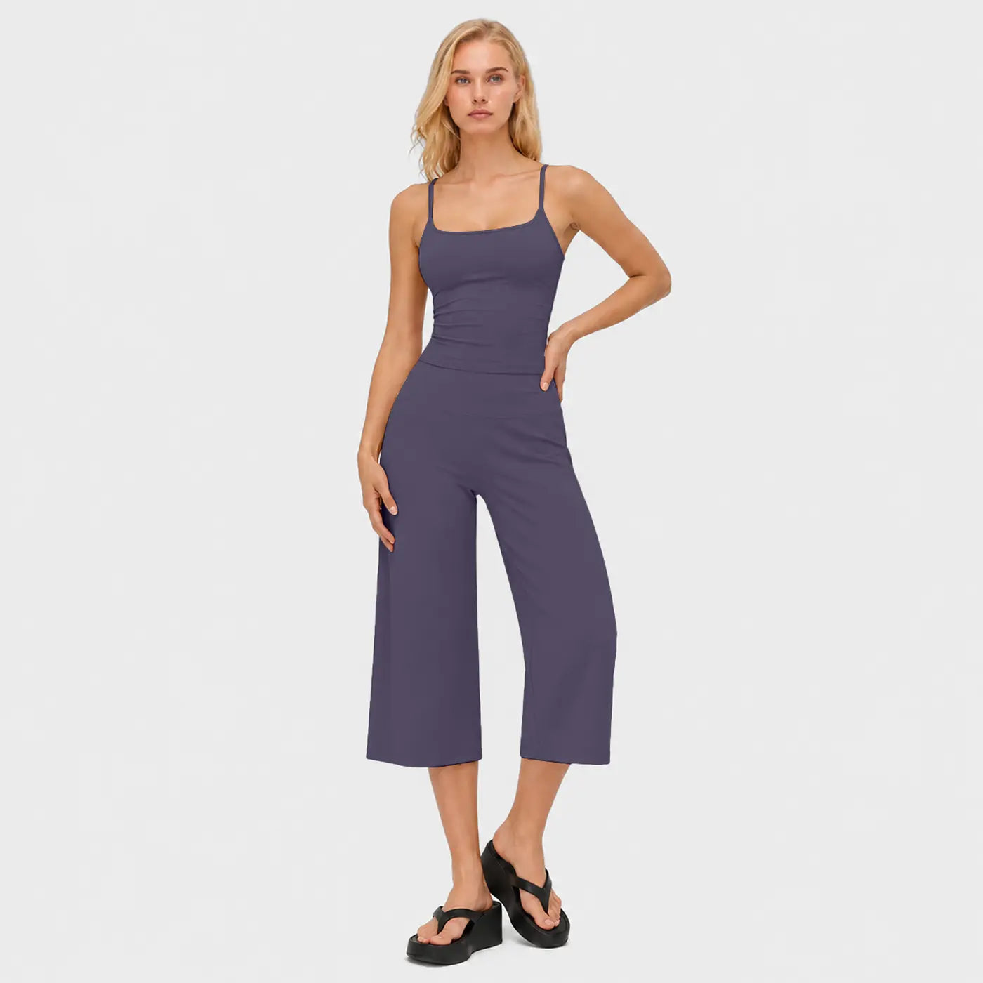 Women's 2-Piece Yoga Set | Camisole Tank Top & High-Waist Shorts