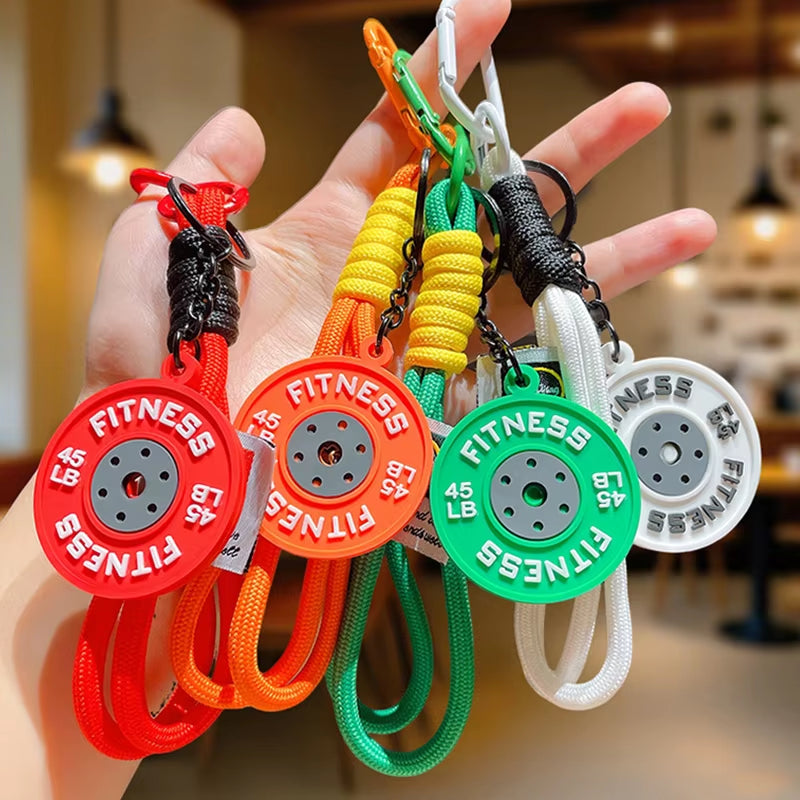 Gym Weight Plate Keychain | Fitness Gift for Gym Lovers & Athletes