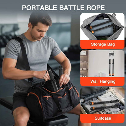 Cordless Battle Ropes – Portable HIIT Workout for Home & Travel