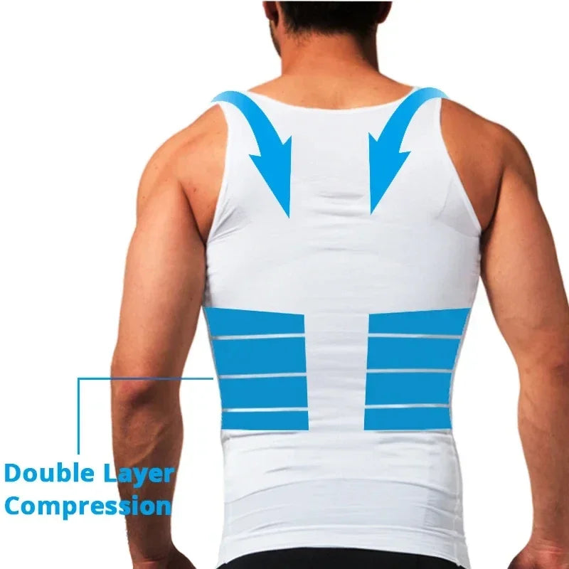 Men's Compression Tank Top | Slimming Body Shaper & Chest Flattener