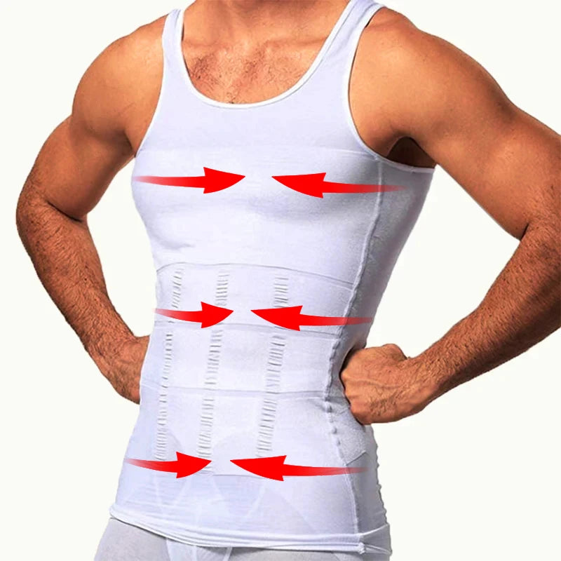 Men's Compression Tank Top | Slimming Body Shaper & Chest Flattener