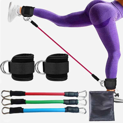 Ankle Resistance Bands with Cuffs – 3-Level Adjustable Glute & Leg Trainer