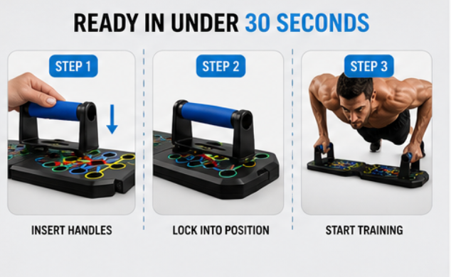 5-In-1 Push Up Board – Full Upper Body Home Gym | 28 Positions