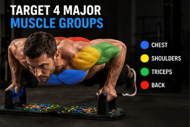 5-In-1 Push Up Board – Full Upper Body Home Gym | 28 Positions