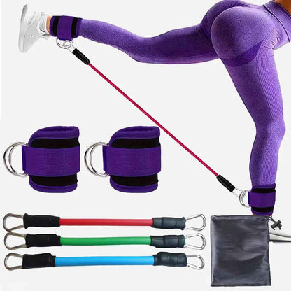 Ankle Resistance Bands with Cuffs – 3-Level Adjustable Glute & Leg Trainer