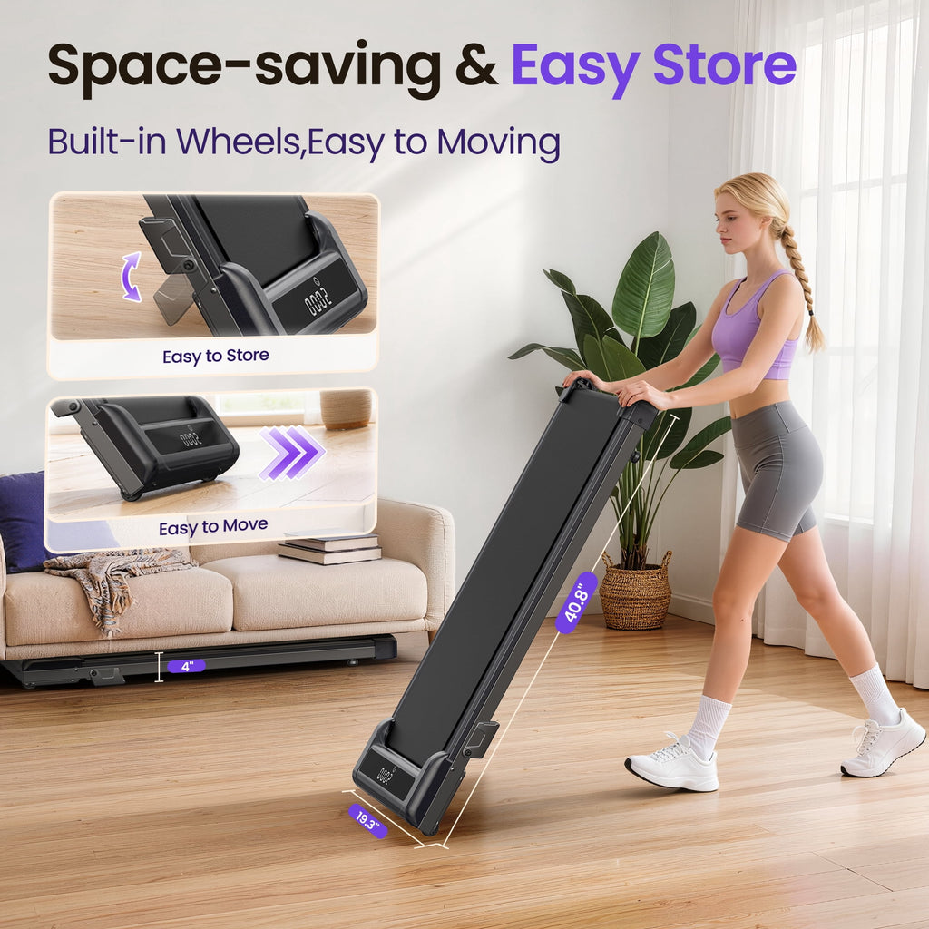 Transform Your Workspace with the AQUVII 4-in-1 Under Desk Treadmill - Compact, Portable, and Perfect for Home & Office!