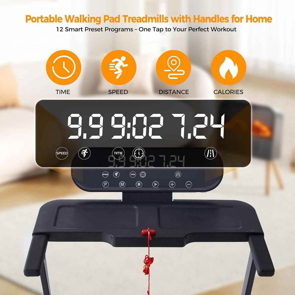 4-in-1 Walking Pad Treadmill – 3.5HP Foldable Home Treadmill, 400 lb Capacity