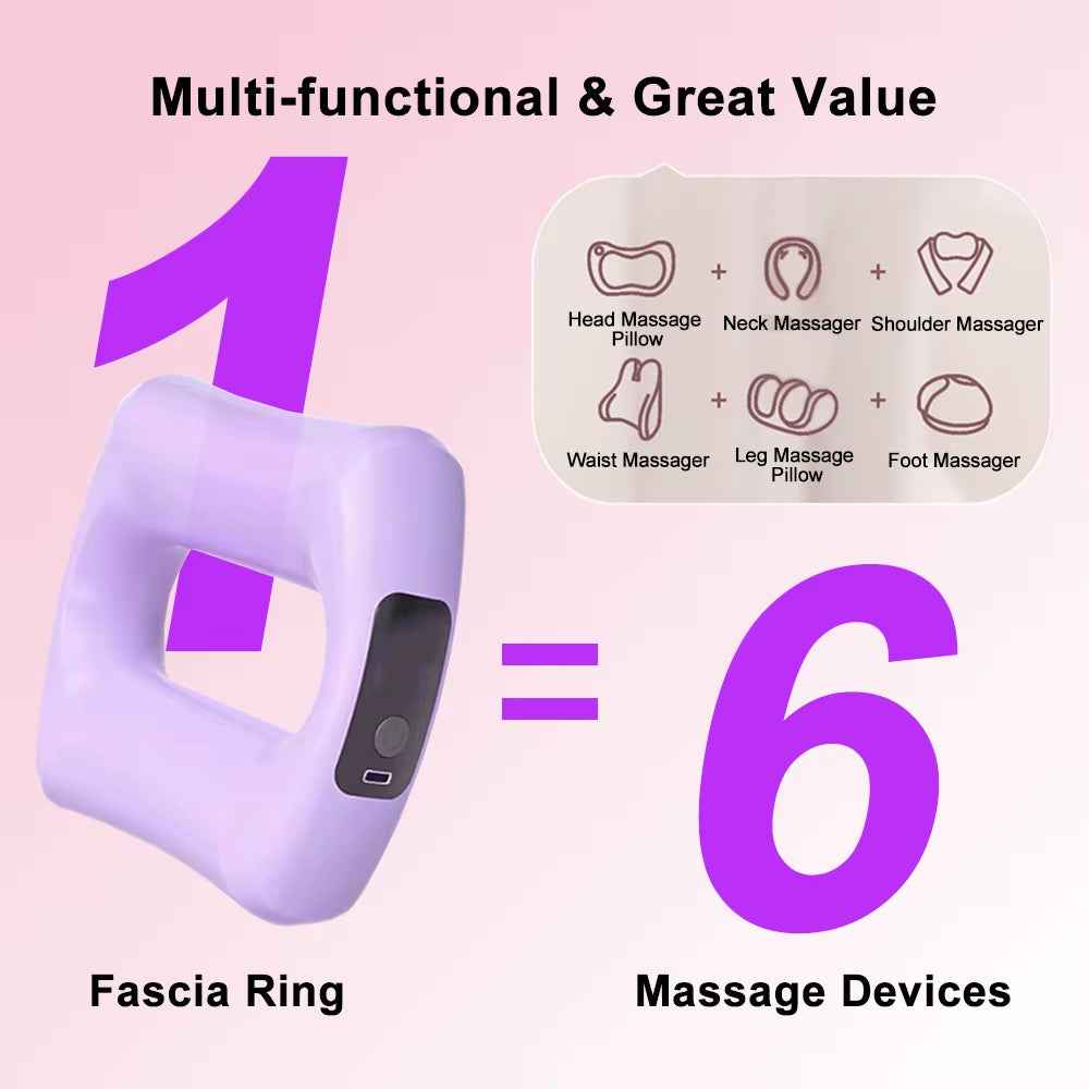 Electric Fascia Massage Ring with Vibration – Deep Tissue Body Shaping Massager for Belly & Waist