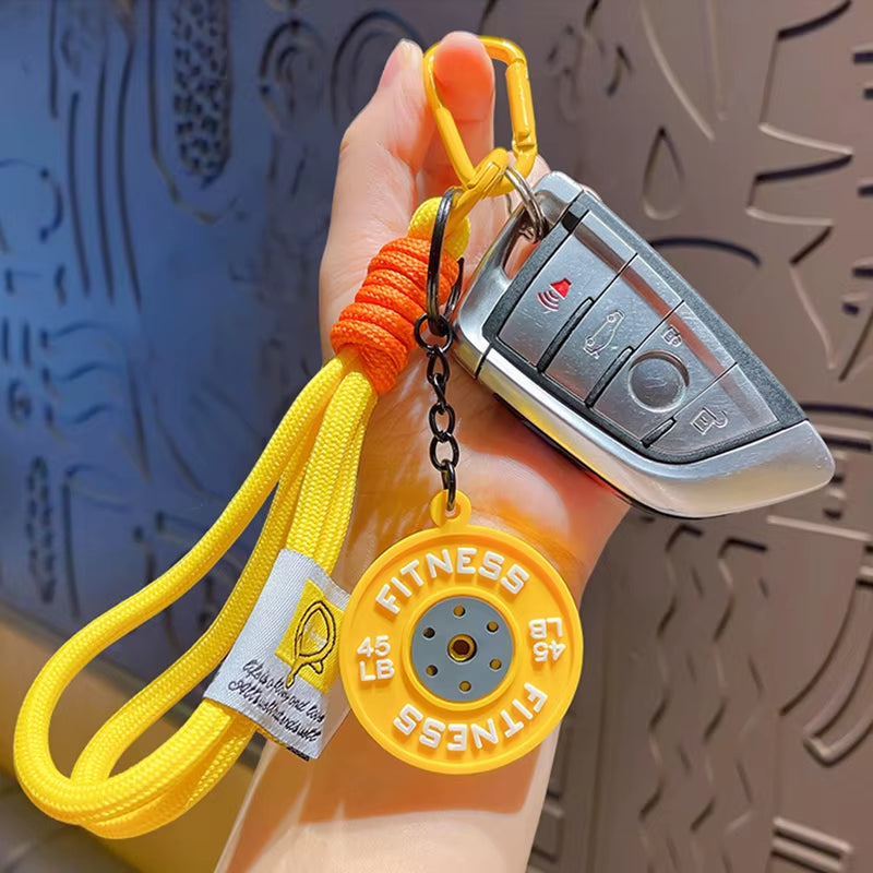 Gym Weight Plate Keychain | Fitness Gift for Gym Lovers & Athletes