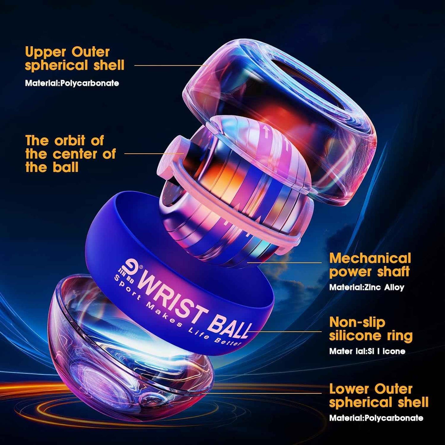 Gyro™ Power Wrist Trainer – Forearm Strength, Grip & Recovery Ball