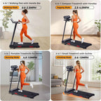 4-in-1 Walking Pad Treadmill – 3.5HP Foldable Home Treadmill, 400 lb Capacity