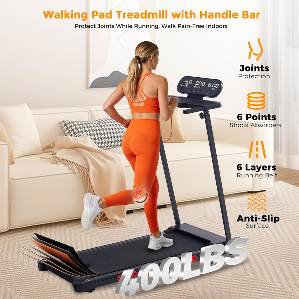 Elevate Your Fitness Journey with the 2026 Upgrade Walking Pad Treadmill - Compact, Foldable, and Powerful 3.5HP Design for Home Workouts, Supports Up to 400LBS, Speed Range 0.6-10.0MPH