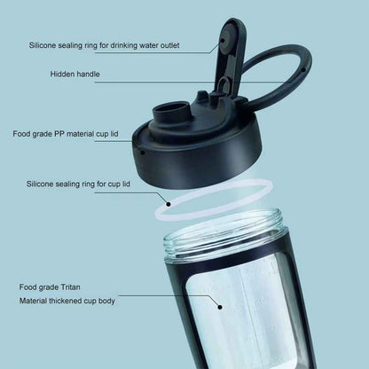 Rechargeable Electric Protein Shaker Bottle | Auto-Mixing BPA-Free Tritan Cup for Gym & Outdoor