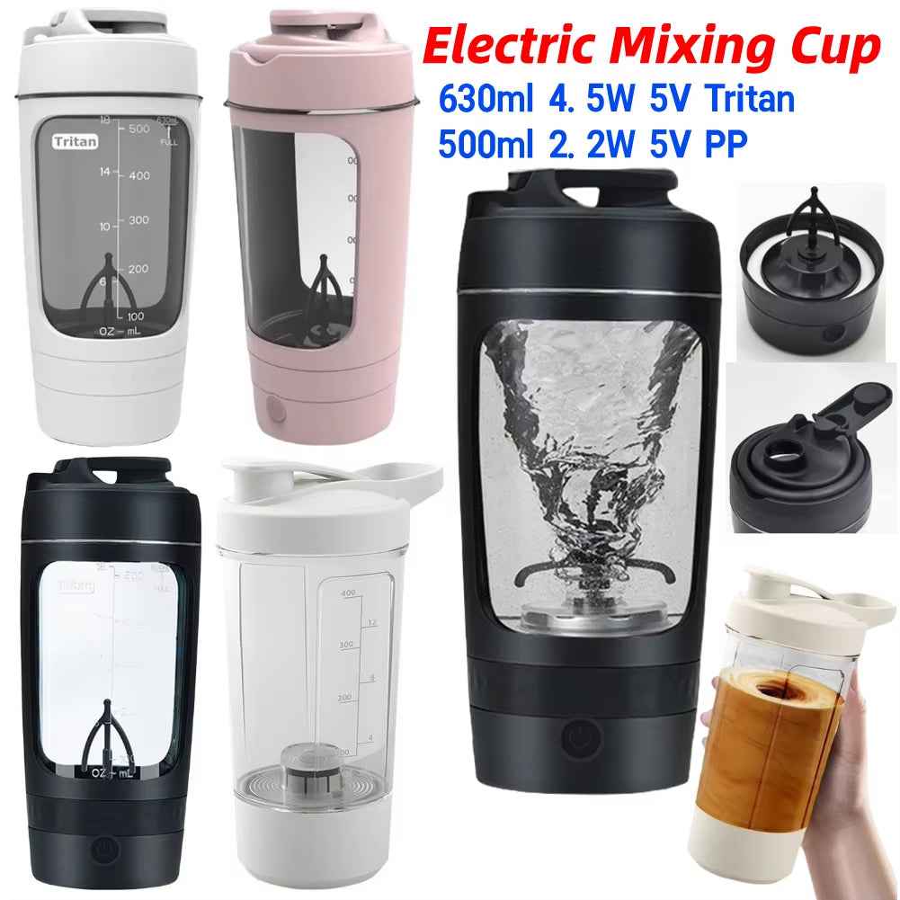 Rechargeable Electric Protein Shaker Bottle | Auto-Mixing BPA-Free Tritan Cup for Gym & Outdoor