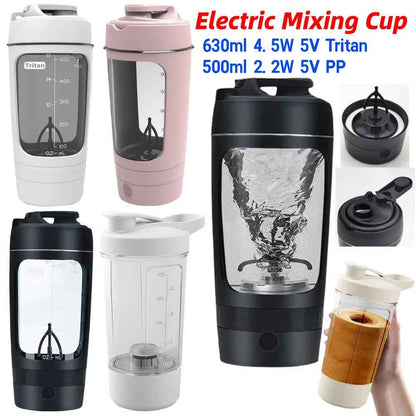 Rechargeable Electric Protein Shaker Bottle | Auto-Mixing BPA-Free Tritan Cup for Gym & Outdoor