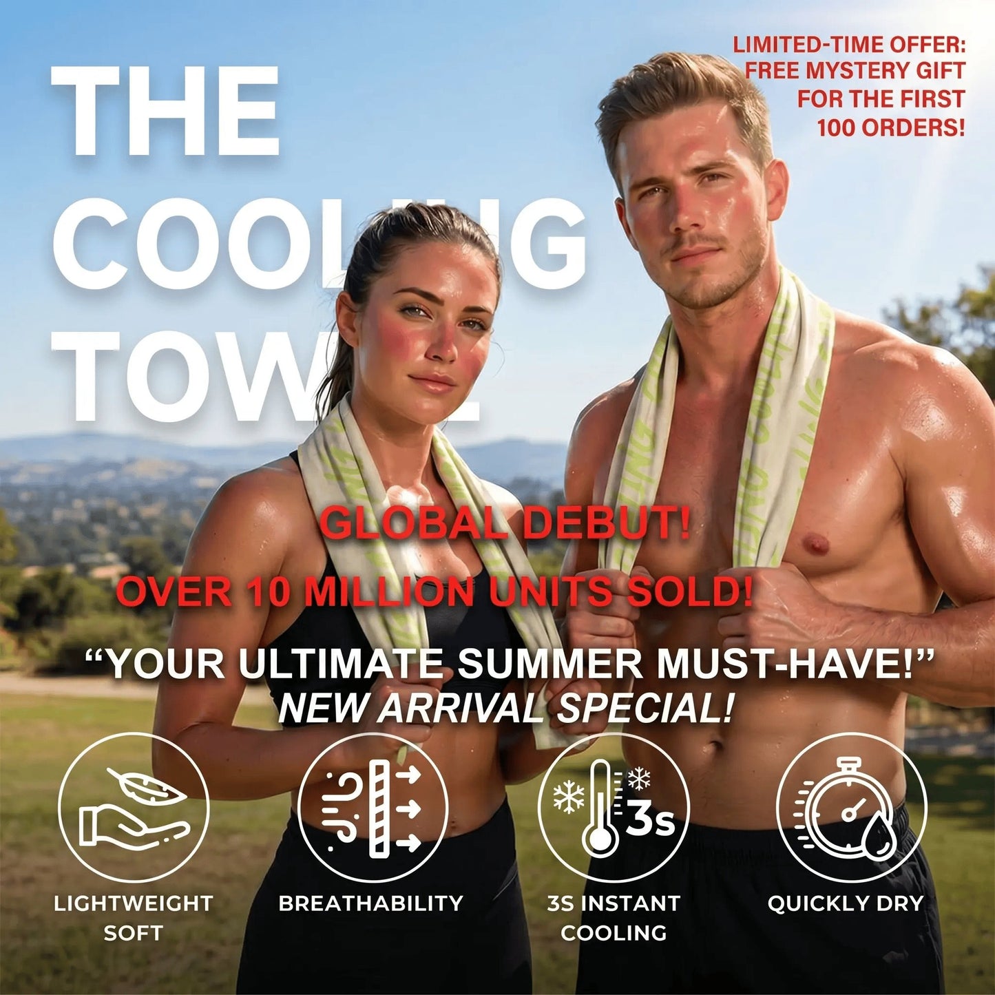 Instant Cooling Scented Towels – Portable Cooling Sports Towels for Gym, Travel & Outdoors