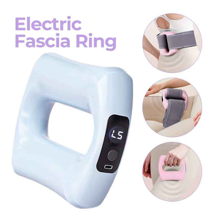 Electric Fascia Massage Ring with Vibration – Deep Tissue Body Shaping Massager for Belly & Waist