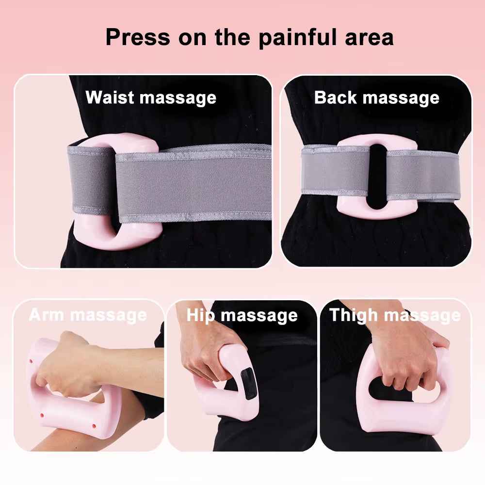 Electric Fascia Massage Ring with Vibration – Deep Tissue Body Shaping Massager for Belly & Waist