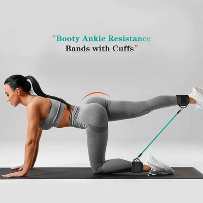 Ankle Resistance Bands with Cuffs – 3-Level Adjustable Glute & Leg Trainer