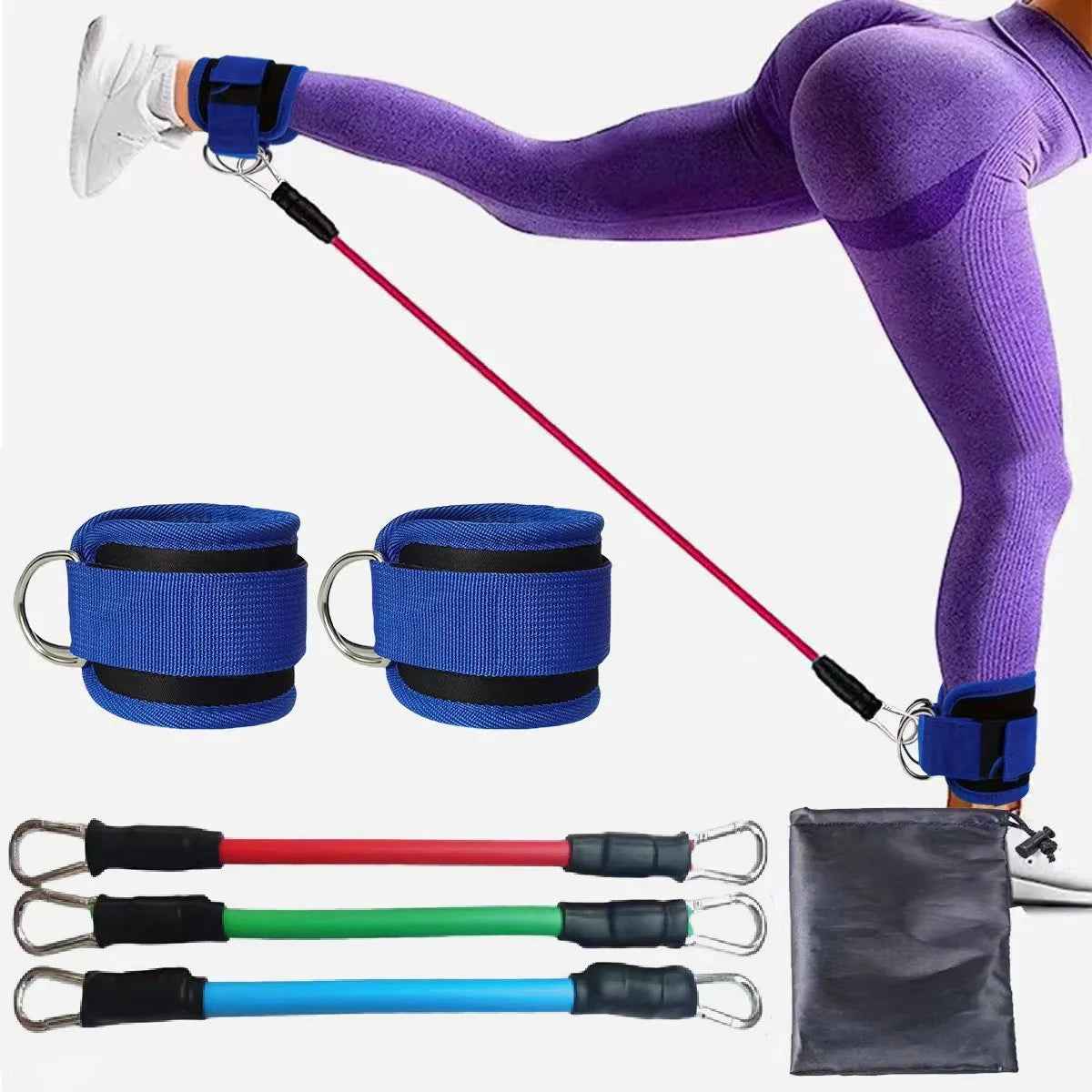 Ankle Resistance Bands with Cuffs – 3-Level Adjustable Glute & Leg Trainer
