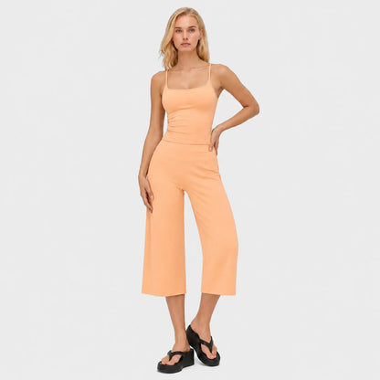 Women's 2-Piece Yoga Set | Camisole Tank Top & High-Waist Shorts