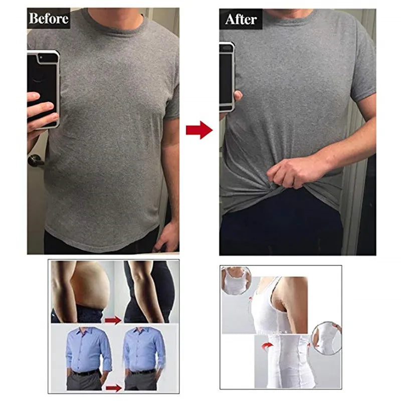 Men's Compression Tank Top | Slimming Body Shaper & Chest Flattener