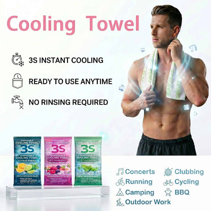 Instant Cooling Scented Towels – Portable Cooling Sports Towels for Gym, Travel & Outdoors