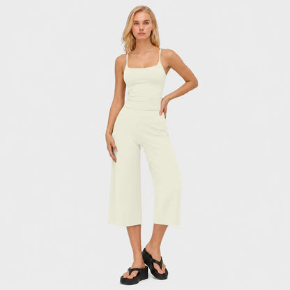 Women's 2-Piece Yoga Set | Camisole Tank Top & High-Waist Shorts
