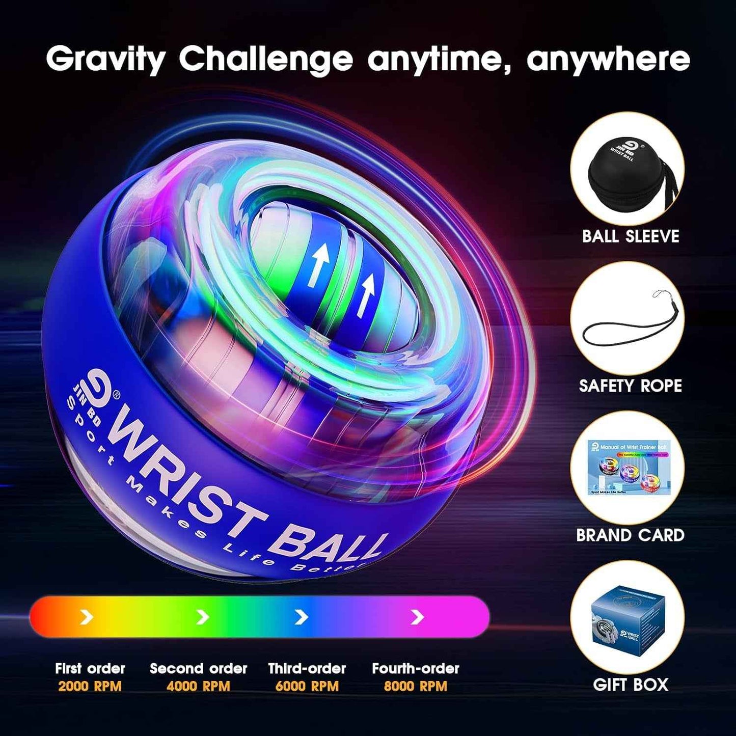 Gyro™ Power Wrist Trainer – Forearm Strength, Grip & Recovery Ball